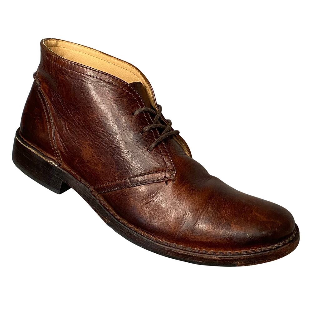 Frye Chukka Boots Men Sz 9 Brown Leather Lace Up